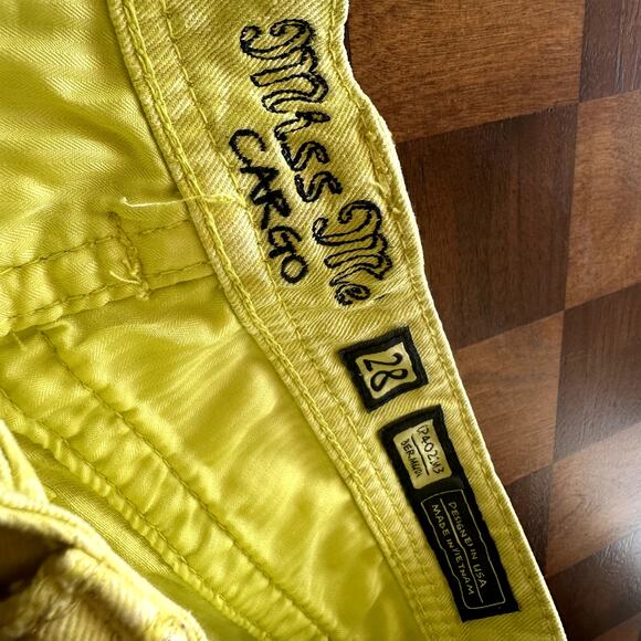 Miss Me Cargo Bermuda Shorts Yellow Size 28 CP4021m3 Like New - Picture 13 of 13